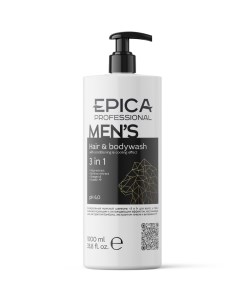 Универсальный мужской шампунь для волос и тела Men s 3 in 1 91391 1000 мл Epica (италия/россия)
