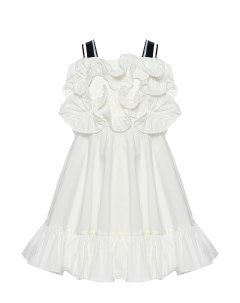 Платье рюшами белое Twinset