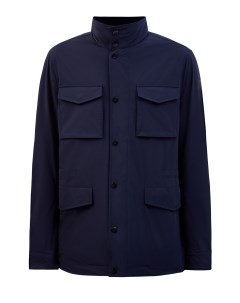 Куртка с потайным капюшоном на молнии и накладными карманами Hetrego