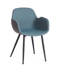 Кресло Valentino mod PC45 2 металл экокожа ткань 55х58х81 см Turquoise бирюзовый Grey серый черный Tetchair