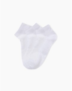 Белые базовые носки с сетчатой вставкой 3 шт Gloria jeans
