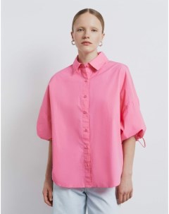 Розовая рубашка oversize с объёмными рукавами Gloria jeans