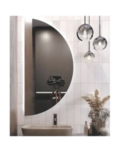 Зеркало для ванной Ориент с подсветкой 55x110 см цвет серебро Без бренда