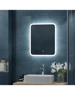 Зеркало для ванной Light Led с подсветкой 50x60 см цвет белый Без бренда