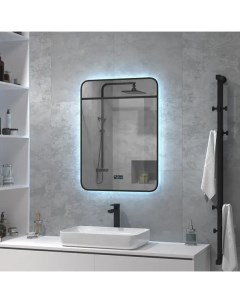 Зеркало для ванной Drive с подсветкой 60x80 см цвет черный Без бренда