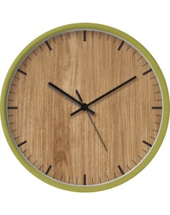 Часы настенные Экостиль круглые пластик цвет коричневый зеленый бесшумные o30 см Troykatime