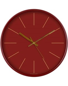 Часы настенные Гламур Коктейль круглые пластик цвет красный бесшумные o31 см Troykatime