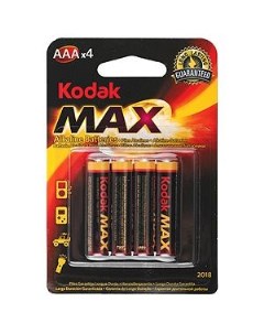 Батарейки Max LR03 4BL K3A 4 40 200 32000 LR03 4 шт Kodak