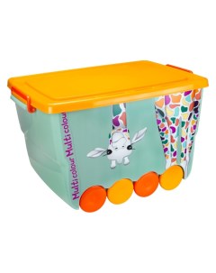 Ящик для игрушек 50 л с крышкой пластик Окто Жираф М 2551 Idea