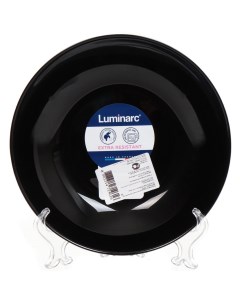 Тарелка суповая стекло 20 см круглая Diwali Noir P0787 черная Luminarc