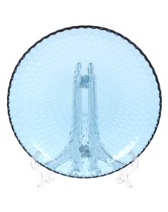 Тарелка десертная стекло 19 см круглая Идиллия Лондон Топаз 1 Q1315 синяя Luminarc