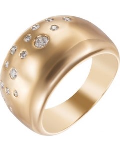 Кольцо с 17 бриллиантами из жёлтого золота Джей ви