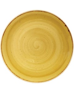 Тарелка мелкая 26см без борта Stonecast цвет Mustard Seed Yellow SMSSEV101 Churchill