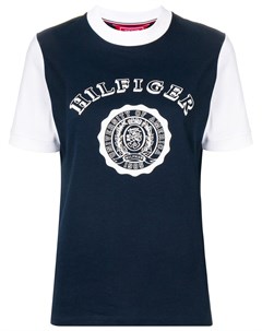 Hilfiger collection футболка с контрастными рукавами и логотипом Hilfiger collection
