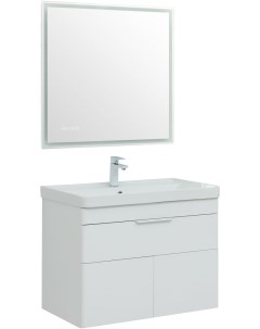 Мебель для ванной Ирис New 80 см белый глянец 1 ящик 2 дверцы Aquanet