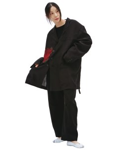 Оверсайз пиджак из шелка Yohji yamamoto
