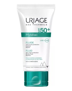 Солнцезащитная эмульсия для жирной и комбинированной кожи лица Hyseac Fluide SPF50 50мл Uriage