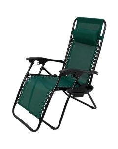 Кресло шезлонг Сиеста СК 175 156x77x83 см сталь текстилен цвет зеленый Без бренда