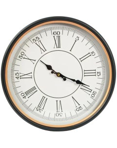 Часы настенные Classic круг МДФ цвет черно золотой бесшумные o40 см Без бренда