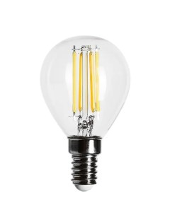 Лампа светодиодная филаментная E14 220 В 5 Вт шар прозрачная 520 лм белый свет для диммера Osram
