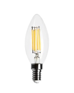 Лампа светодиодная филаментная E14 220 В 5 Вт свеча прозрачная 520 лм тёплый белый свет для диммера Osram