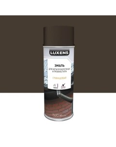 Эмаль аэрозольная для металлочерепицы и водостоков глянцевая цвет шоколадно коричневый 520 мл Luxens