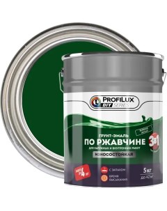 Грунт эмаль по ржавчине 3 в 1 DIY гладкая цвет зеленый 5 кг Profilux