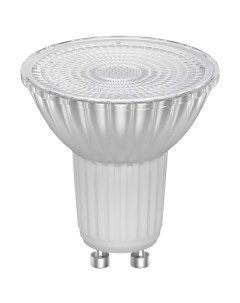 Лампа светодиодная GU10 220 240 В 5 5 Вт прозрачная 500 лм теплый белый свет Lexman