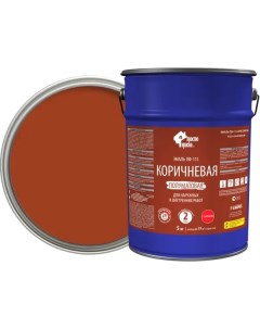 Эмаль ПФ 115 полуматовая цвет коричневый 5 кг Простокраска