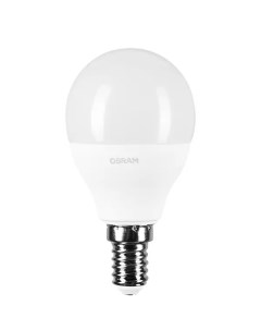Лампа светодиодная Шар E14 6 5 Вт 550 Лм свет холодный белый Osram