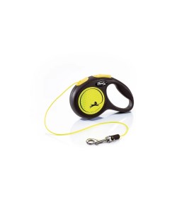 Рулетка для собак Neon XS тросовая 3м желтая Flexi