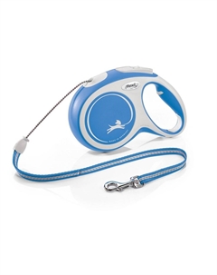 Рулетка для собак New Comfort M тросовая 8м голубая Flexi