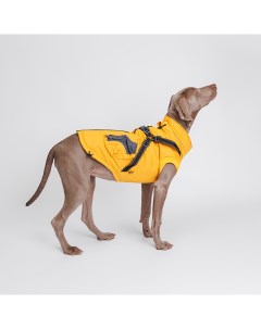 Куртка жилетка со шлейкой для собак 3XL желтая Rungo