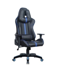Кресло игровое GT Carbon GM 120 на колесиках эко кожа 1шт в комплекте черный синий Brabix