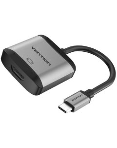 Адаптер аудио видео TDAHB USB Type C m HDMI f ver 1 4 0 15м серый Vention