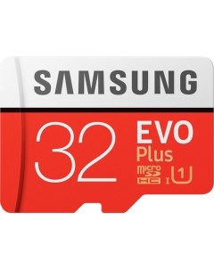 Карта памяти microSDHC UHS I EVO PLUS 32 ГБ 95 МБ с Class 10 MB MC32GA 1 шт переходник SD Samsung