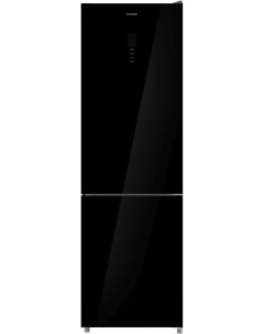 Холодильник CC3586F черное стекло Hyundai