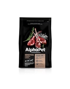 Adult Sensitive Корм сух ягненок с рисом д собак мелких пород с чувств пищевар 3кг Alphapet