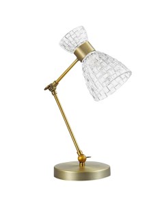 Лампа настольная Jackie E14 40Вт стекло античная бронза Lumion