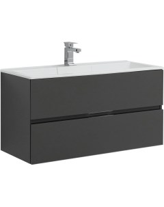 Мебель для ванной Алвита 100 см серый антрацит Aquanet