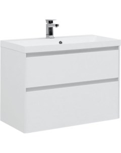Мебель для ванной Гласс 90 см белый Aquanet
