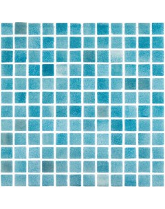 Мозаика Natural Steppa голубая стеклянная 315х315х5 мм глянцевая Mir mosaic