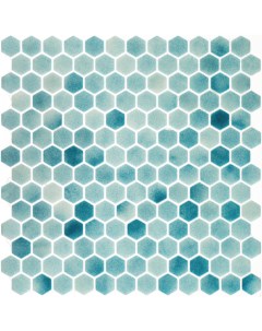 Мозаика Natural Steppa голубая 01 стеклянная 290х290х5 мм глянцевая Mir mosaic