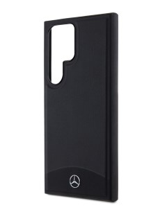 Чехол Mercedes для Galaxy S24 Ultra с MagSafe из натуральной кожи Hard Black Merсedes-benz