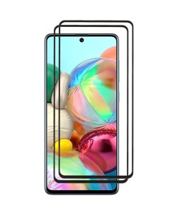 Защитное стекло 5D 2шт для Samsung A71 Note 10 Lite 6 7 черный Mobileocean