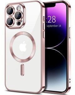 Силиконовый чехол для Apple iPhone 12 Pro Max с MagSafe розовый Darivadi
