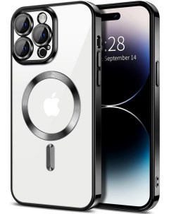 Силиконовый чехол для Apple iPhone 12 Pro Max с MagSafe черный Darivadi