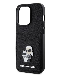 Чехол для iPhone 14 Pro с карманом для карт NFT Karl Choupette Hard Black Karl lagerfeld