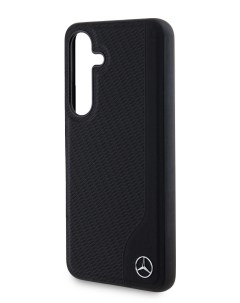Чехол Mercedes для Galaxy S24 из натуральной кожи с MagSafe Hard Black Merсedes-benz