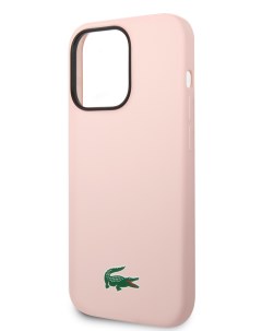 Чехол для iPhone 14 Pro Max Croc Logo Hard Pink Lacoste